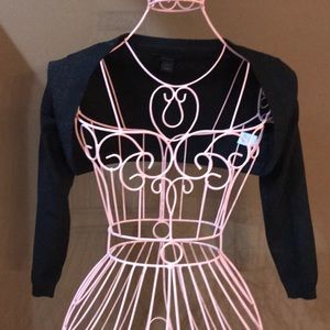 Express Black shrug with shimmer